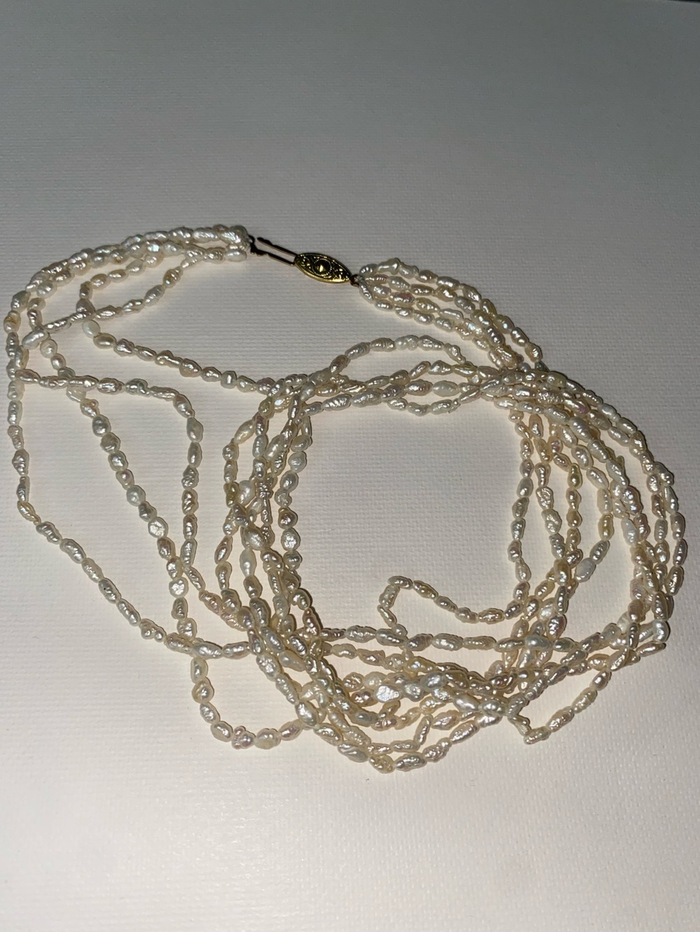 Vintage 4 Strand Freshwater Pearl Necklace